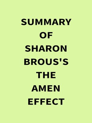 cover image of Summary of Sharon Brous's the Amen Effect